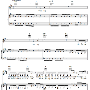 Jessica Simpson A Little Bit Musik Noten - Piano, Vocal & Guitar Chords - 67056-0
