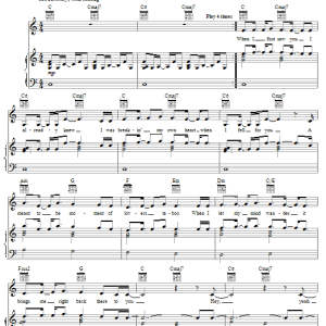 Jessica Simpson Back To You Musik Noten - Piano, Vocal & Guitar Chords - 58771-0