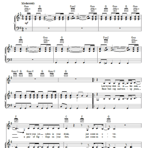 Jessica Simpson Come On Over Musik Noten - Piano, Vocal & Guitar Chords - 65697-0
