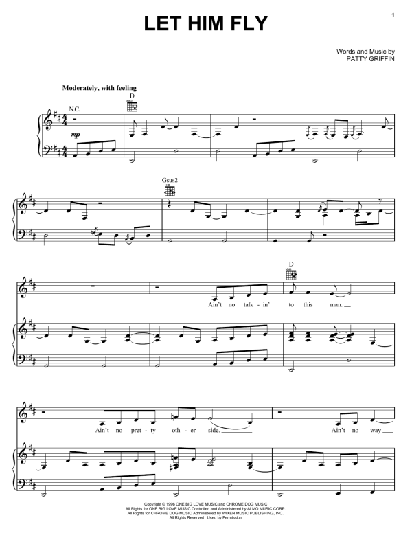 Jessica Simpson Let Him Fly Musik Noten - Piano, Vocal & Guitar Chords - 58752-0