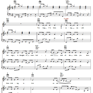 Jessica Simpson The Lover In Me Musik Noten - Piano, Vocal & Guitar Chords - 58764-0