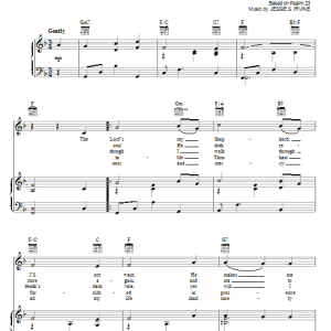 Jessie S. Irvine The Lord's My Shepherd, I'll Not Want Musik Noten - Piano, Vocal & Guitar Chords - 75080-0