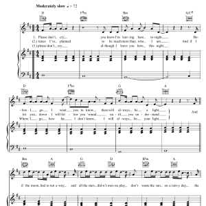 Jet Shine On Musik Noten - Piano, Vocal & Guitar Chords - 46702-0