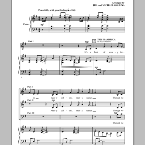 Jill and Michael Gallina This Is America Musik Noten - 2-Part Choir - 156937-0