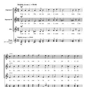 Jill Gallina Cantate Domino Musik Noten - SSA Choir - 165454-0