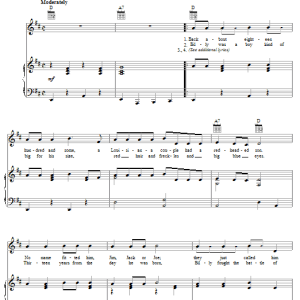 Jim Reeves Billy Bayou Musik Noten - Guitar Chords/Lyrics - 101111-0