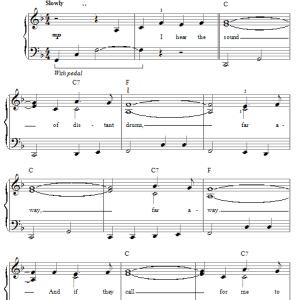 Jim Reeves Distant Drums Musik Noten - Easy Piano - 20208-0