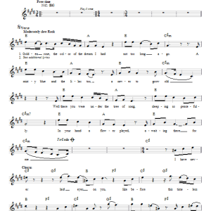 Jimi Hendrix One Rainy Wish Musik Noten - Easy Guitar - 27764-0