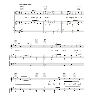 Jimmy Clanton Just A Dream Musik Noten - Piano, Vocal & Guitar Chords - 37536-0