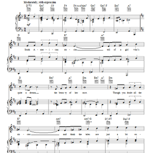 Jimmy Dorsey Tangerine Musik Noten - Piano, Vocal & Guitar Chords - 26203-0