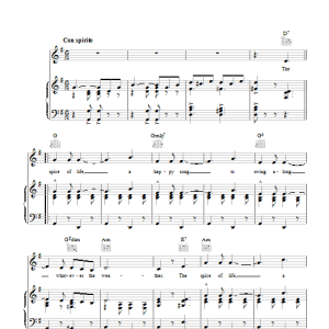 Jimmy Kennedy The Spice Of Life Musik Noten - Piano, Vocal & Guitar Chords - 40297-0