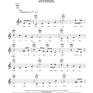 Jimmy McHugh On The Sunny Side Of The Street Musik Noten - Ukulele - 160307-0