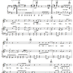 Jimmy Tittle Where Nobody Knows My Name Musik Noten - Piano, Vocal & Guitar Chords - 21317-0