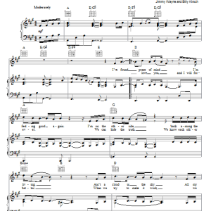 Jimmy Wayne Stay Gone Musik Noten - Piano, Vocal & Guitar Chords - 23609-0
