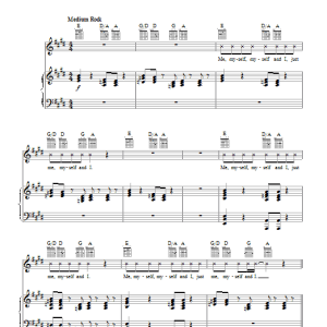 JIVEjones Me, Myself & I Musik Noten - Piano, Vocal & Guitar Chords - 20395-0