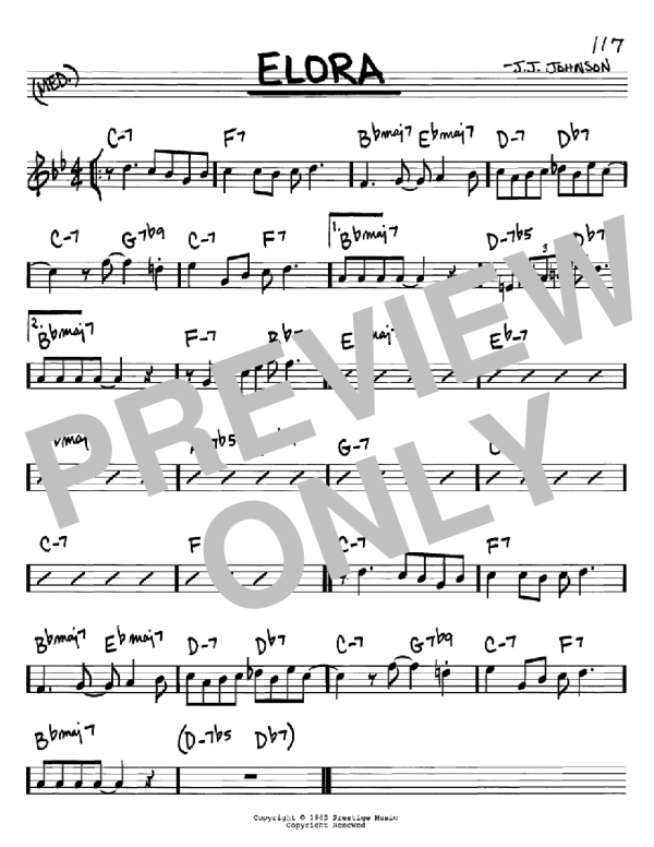 J.J. Johnson Elora Musik Noten - Real Book – Melody & Chords – C Instruments - 60088-0