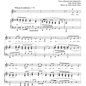 Joan Frey Boytim Black Is The Color Of My True Love's Hair Musik Noten - Piano & Vocal - 177820-0