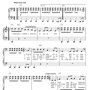 Joan Jett Bad Reputation Musik Noten - Easy Guitar Tab - 77359-0