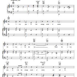 Joan Whitney Far Away Places Musik Noten - Piano, Vocal & Guitar Chords - 97047-0