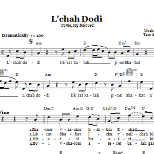 Joel N. Eglash L'chah Dodi (Come, My Beloved) Musik Noten - Lead Sheet / Fake Book - 66569-0