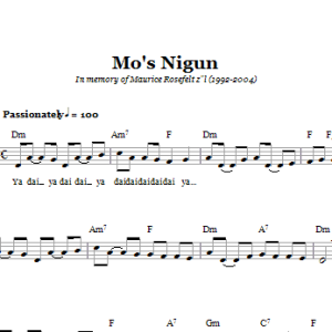 Joel N. Eglash Mo's Nigun (Wordless Melody) Musik Noten - Lead Sheet / Fake Book - 66619-0