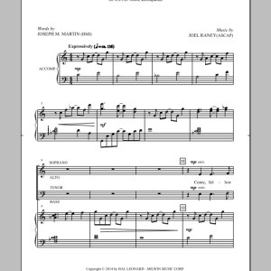 Joel Raney Come, Follow Me Musik Noten - SATB Choir - 156474-0