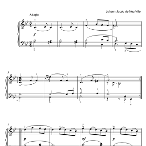Johann Jacob de Neufville Adagio Con Espressione (Sarabande) Musik Noten - Piano Solo - 46855-0