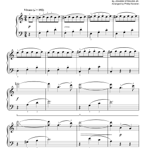 Johann Strauss II Acceleration Waltz [Classical version] (arr. Phillip Keveren) Musik Noten - Easy Piano - 170466-0