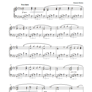 Johannes Brahms An Eine Aeolsharfe (from Five Poems, Op. 19) Musik Noten - Piano Solo - 27419-0