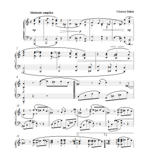 Johannes Brahms Intermezzo in A Minor (from Eight Piano Pieces, Op. 76, No. 7) Musik Noten - Piano Solo - 27436-0