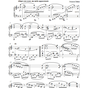 Johannes Brahms Intermezzo in A Minor (from Six Piano Pieces, Op. 118, No. 1) Musik Noten - Piano Solo - 27426-0