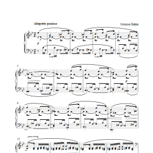 Johannes Brahms Intermezzo in Bb Major (from Eight Piano Pieces, Op. 76, No. 4) Musik Noten - Piano Solo - 27435-0