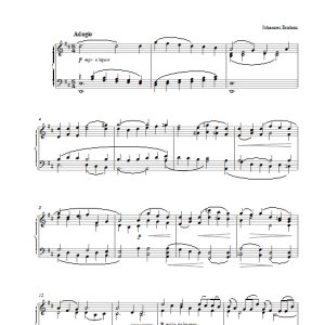 Johannes Brahms Piano Concerto No. 1 in D Minor (Excerpt from 2nd movement: Adagio) Musik Noten - Piano Solo - 27437-0