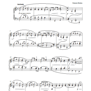 Johannes Brahms Symphony No. 3 in F Major (2nd movement: Andante) Musik Noten - Piano Solo - 27422-0