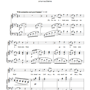 Johannes Brahms The Disappointed Serenader Musik Noten - Piano & Vocal - 112157-0