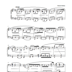 Johannes Brahms Violin Sonata No. 3 in D Minor (2nd movement: Adagio) Musik Noten - Piano Solo - 27444-0