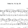 Johannes Brahms Waltz No. 16, Op. 39 Musik Noten - Piano Solo - 27447-0