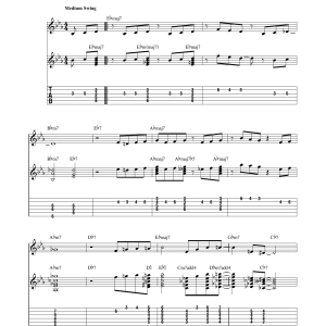 John Coltrane Four Musik Noten - Easy Guitar Tab - 53213-0