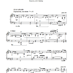 John Debney Evan And God Musik Noten - Piano Solo - 103876-0