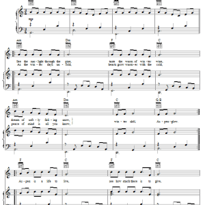 John Denver Aspenglow Musik Noten - Piano, Vocal & Guitar Chords - 28852-0