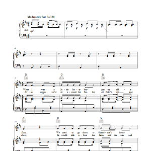John Denver Grandma's Feather Bed Musik Noten - Piano, Vocal & Guitar Chords - 102677-0