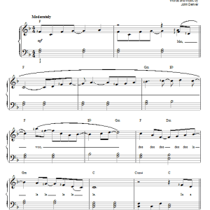 John Denver How Can I Leave You Again Musik Noten - Easy Piano - 71470-0