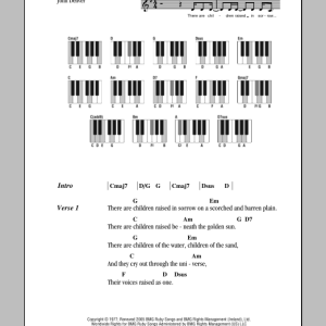 John Denver I Want To Live Musik Noten - Ukulele Chords/Lyrics - 162999-0