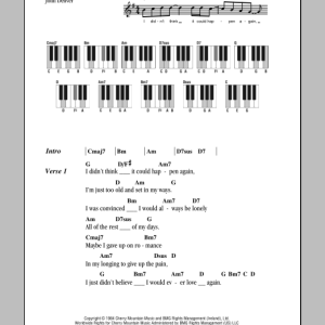 John Denver Love Again Musik Noten - Ukulele Chords/Lyrics - 163079-0