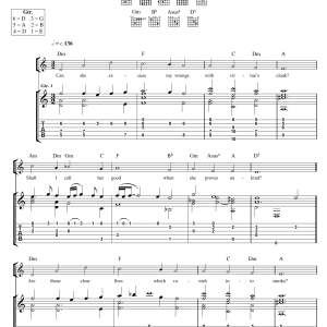 John Dowland Can She Excuse My Wrongs? (as performed by Sting and Edin Karamazov) Musik Noten - Guitar Tab - 103818-0
