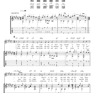 John Dowland Clear Or Cloudy (as performed by Sting and Edin Karamazov) Musik Noten - Guitar Tab - 103819-0