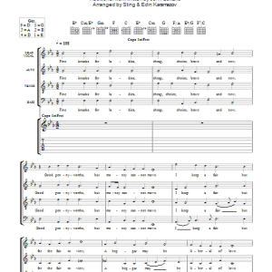 John Dowland Fine Knacks For Ladies (as performed by Sting and Edin Karamazov) Musik Noten - Guitar Tab - 104094-0