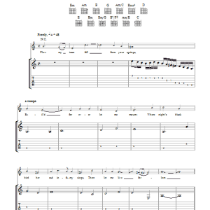 John Dowland Flow My Tears (as performed by Sting and Edin Karamazov) Musik Noten - Guitar Tab - 104093-0