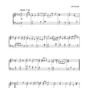 John Dowland Flow My Tears Musik Noten - Piano Solo - 25046-0