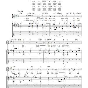 John Dowland Weep You No More, Sad Fountains (as performed by Sting and Edin Karamazov) Musik Noten - Guitar Tab - 104085-0